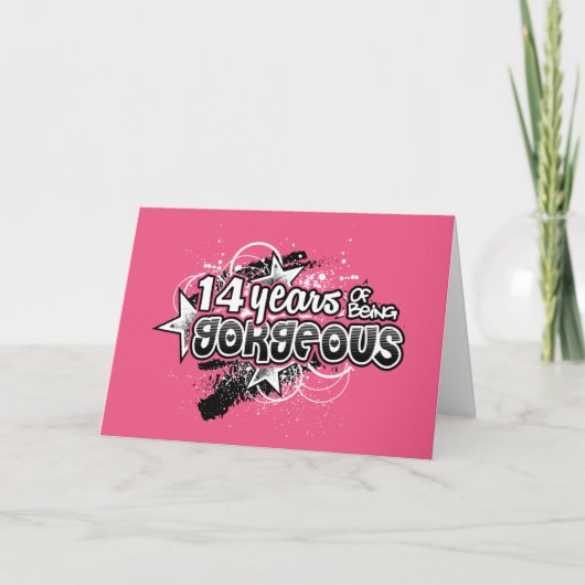 Carte 14 Ans D'Être Magnifique (14e Anniversaire) (Devant)