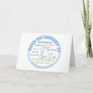 Carte 14 janvier Anniversaire - Capricorn
