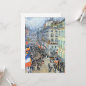 Carte 14 juillet, rue Daunou par Childe Hassam (Devant/Arrière en situation)