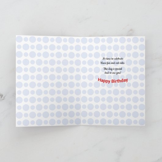 Carte 14e anniversaire ajouter cercles de nom motif (Intérieur)