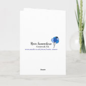 Carte 14e anniversaire de la bande de ballons bleus (Dos)