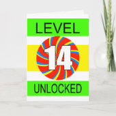 Carte 14e anniversaire Jeu d'ordinateur (Devant)