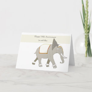 Carte 14e anniversaire modifiable