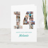 14e anniversaire Numéro 14 Photo Collage personnal