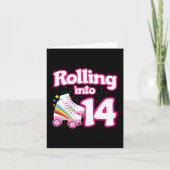 Carte 14e anniversaire Roller Patinage 14 ans (Devant)
