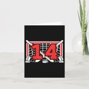 Carte 14e Hockey sur glace Anniversaire 14 ans Hockey su