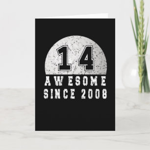 Carte 14ème Anniversaire Né En 2008 Garçon Golfer 14 Ann