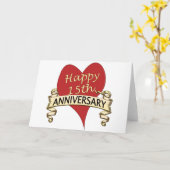 Carte 15e anniversaire (Fleur jaune)