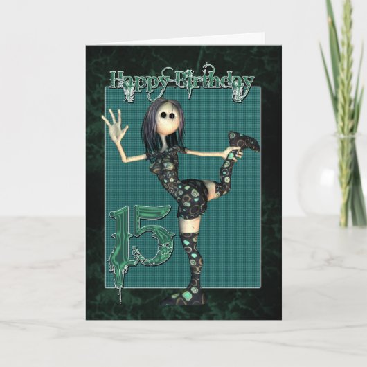 Carte 15e anniversaire avec Moonies H.I.P Rag Doll (Devant)