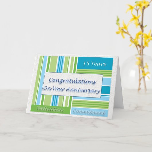 Carte 15e anniversaire de l'employé (Fleur jaune)