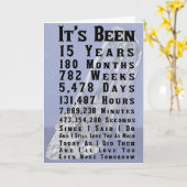 Carte 15e anniversaire du Mariage de cristal (Fleur jaune)