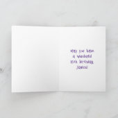 Carte 15e anniversaire : Floral Flowers Numéro, Nom pers (Intérieur)