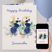 15e anniversaire Floral Numéro 15 Personnalisé