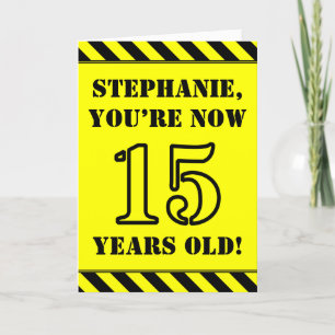 Carte 15e anniversaire : Jeu de style graphique, Nom per