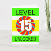 Carte 15e anniversaire Jeu d'ordinateur (Devant)