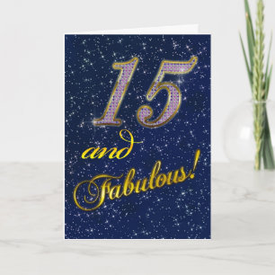 Carte 15e anniversaire pour quelqu'un Fabulous