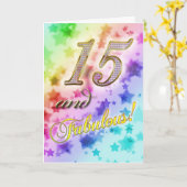 Carte 15e anniversaire pour quelqu'un Fabulous (Fleur jaune)