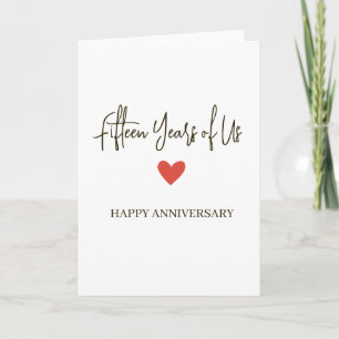 Carte 15e Anniversaire – Quinze Ans de Nous
