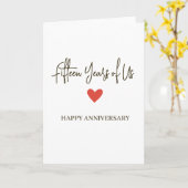 Carte 15e Anniversaire – Quinze Ans de Nous (Fleur jaune)