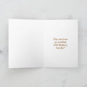 Carte 15e anniversaire : Rustic Faux Wood Look, Arc-en-c (Intérieur)