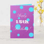 Carte 15e Birthday Card for Girl (Fleur jaune)