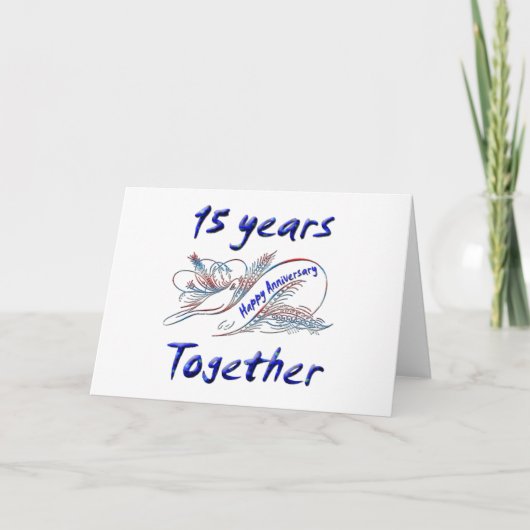 Carte 15ème. Anniversaire (Devant)