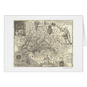 Carte 1624 de la Virginie John Smith