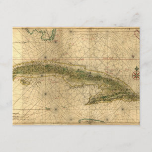 Carte 1639 historique du Cuba par Joan Vinckeboons