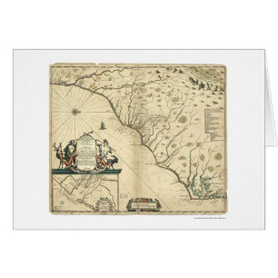 Carte 1650 de pays de la Caroline