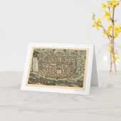 Carte 1660 de Jérusalem Israël (Fleur jaune)