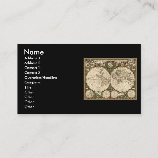 Carte 1660 du monde d'antiquité par Frederick de (Devant)