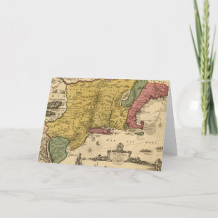 Carte 1685 Map - New Belgium, The New World, New England