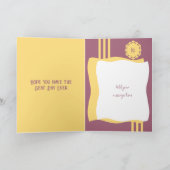 Carte 16 aujourd'hui ajouter nom photo jaune violet anni (Intérieur)