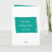 Carte 16 aujourd'hui ajouter photo pour lui rouge vert a (Dos)