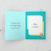 Carte 16 aujourd'hui paresseux ajouter nom turquoise jau (Intérieur)