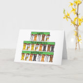 Carte 16 décembre Anniversaire Cute Cartoon Cats (Fleur jaune)