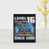 Carte 16 Déverrouillé Awesome 2006 jeu vidéo 16e anniver (Fleur jaune)