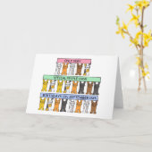 Carte 16 septembre Chats d'anniversaire (Fleur jaune)