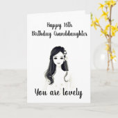 Carte ***16e ANNIVERSAIRE*** À NOTRE "JOLIE PETITE-FILLE (Fleur jaune)