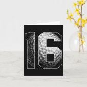 Carte 16e anniversaire Boy Golf Player Golf 16 ans (Fleur jaune)