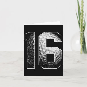 Carte 16e anniversaire Boy Golf Player Golf 16 ans