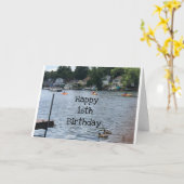 Carte *16e ANNIVERSAIRE* COMME UNE JOURNÉE AU LAC! (Fleur jaune)