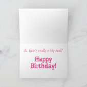 Carte 16e anniversaire de la petite-fille en rose. (Intérieur)