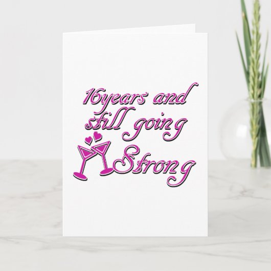 Carte 16e anniversaire de mariage (Devant)