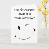 Carte **16e*** ANNIVERSAIRE D'UN ***GRANDSON SPÉCIAL*** (Fleur jaune)