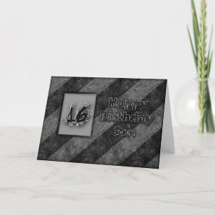 CARTE 16E ANNIVERSAIRE - FILS - GRUNGE