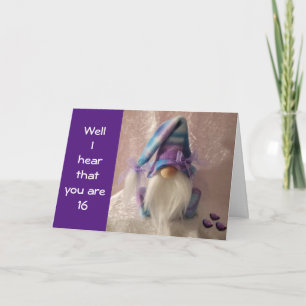 Carte **16e ANNIVERSAIRE** FUTUR CONDUCTEUR ICI NOUS VEN