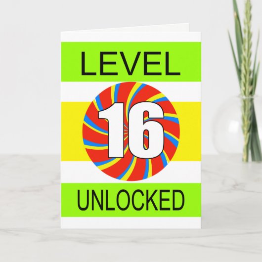 Carte 16e anniversaire Jeu d'ordinateur (Devant)