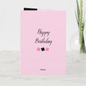 Carte 16e anniversaire nom date rose blanc photo (Dos)