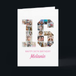 Carte 16e anniversaire Numéro 16 Photo Collage personnal<br><div class="desc">Célébrez le 16ème anniversaire avec cette carte mignonne. C'est une carte d'anniversaire personnalisée de collage photo qui vous permet de créer un design vraiment unique et mémorable. Ce modèle personnalisable vous permet d'insérer vos propres photos chères, en capturant les moments précieux tout au long de l'année. Cette carte personnalisée est...</div>